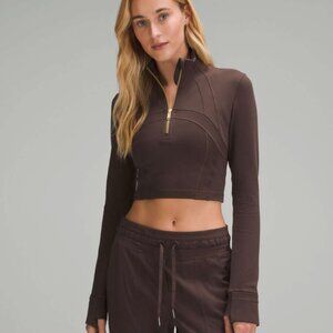 Lululemon Define Cropped Half Zip Luon Size 10